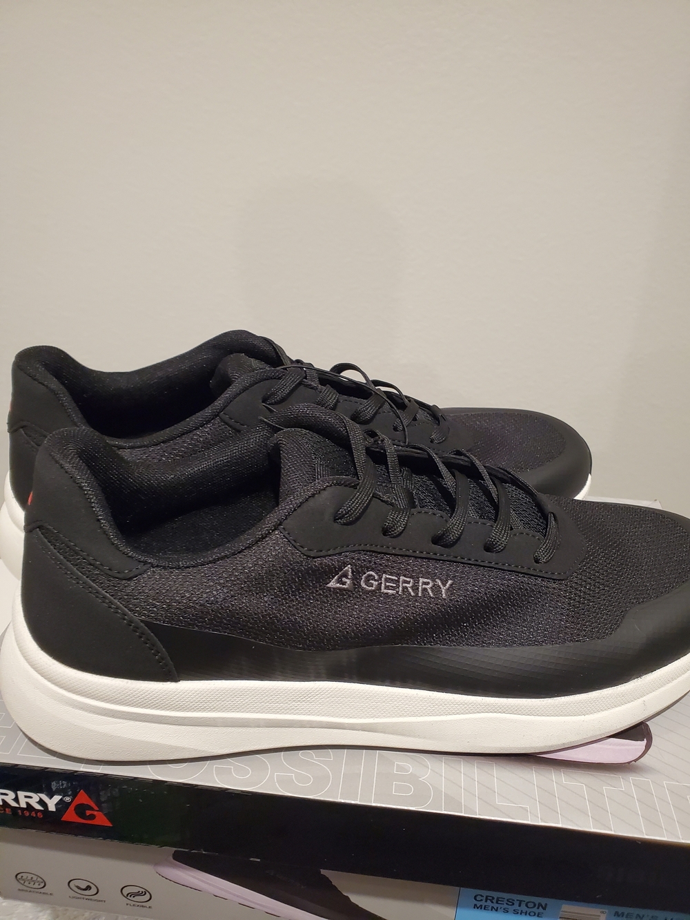 Gerry Weber Black and White Men’s Casual Lace-Up Sneakers